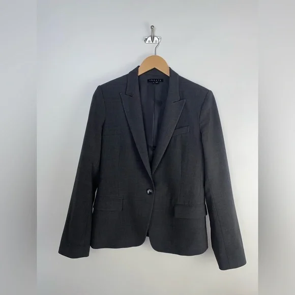 Theory Gabe B‎ 2 Urban Blazer, Size 10 Grey